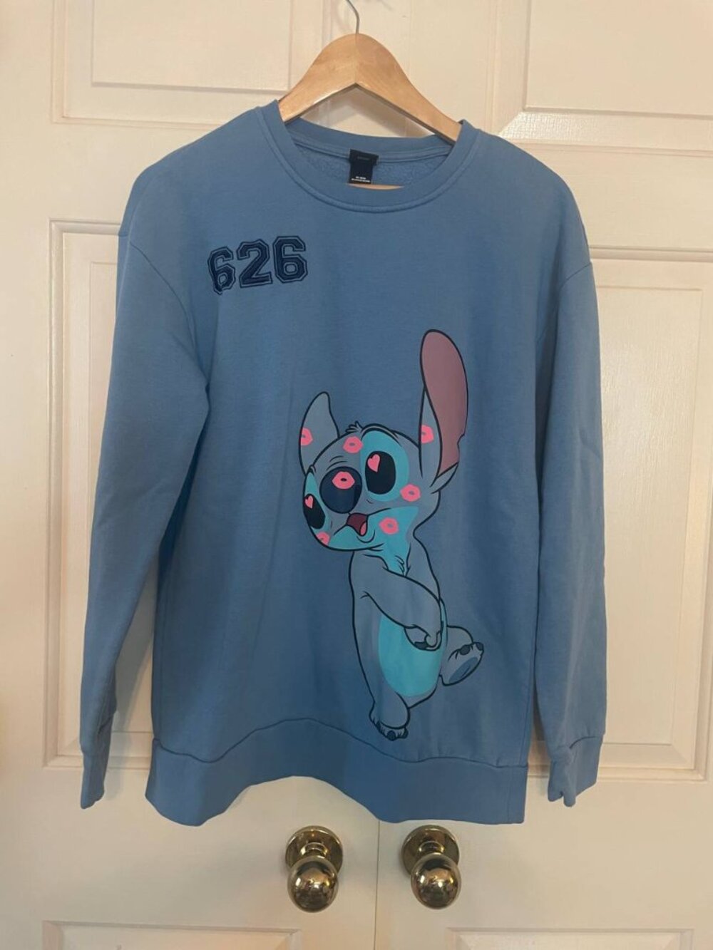 Adorable Disney Stitch "Experiment 626" Blue Crewneck Sweatshirt - Kidcore Fun